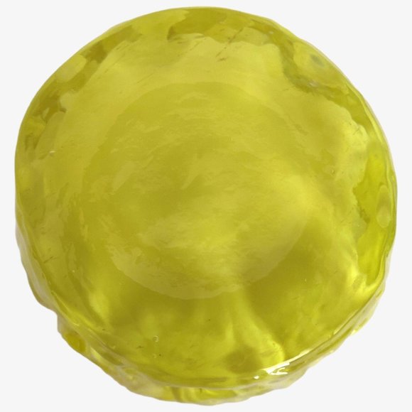 Vintage MCM Murano Lemon Yellow Glass Vase Cased Y - Picture 5 of 6